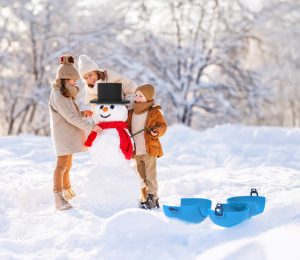 family building snowman