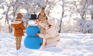 family building snowman