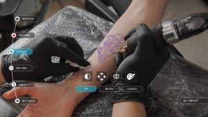 AR view mockup stencil pin