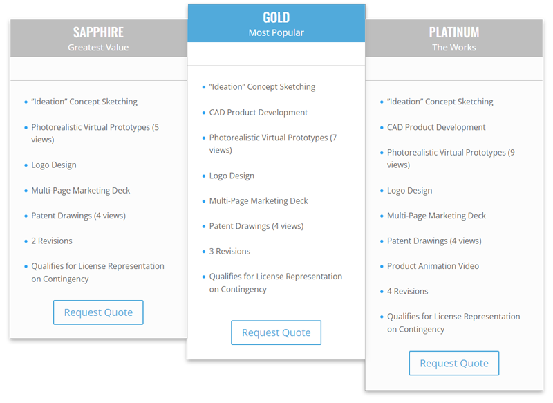 package options sapphire, gold, and platinum