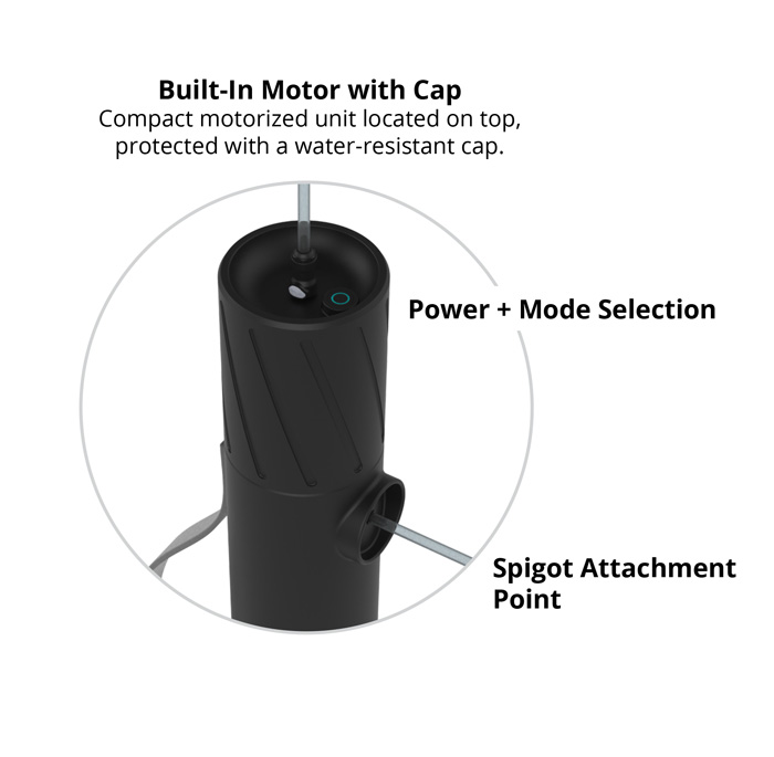 built-in motor with cap