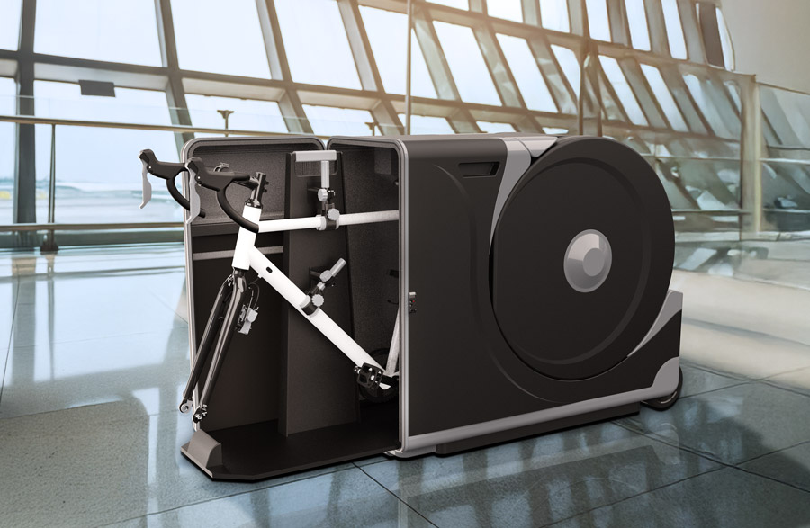 velo product at airport terminal