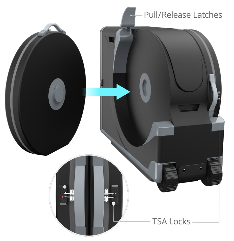 wheel case features