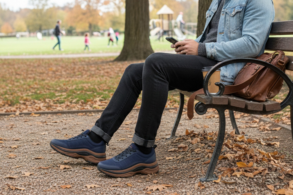 stylish casual in the park