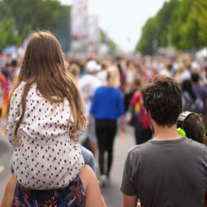 crowed street festival
