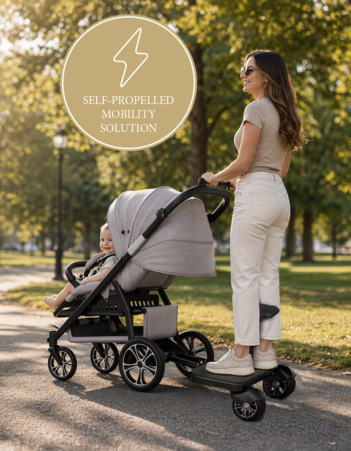 woman using product with child