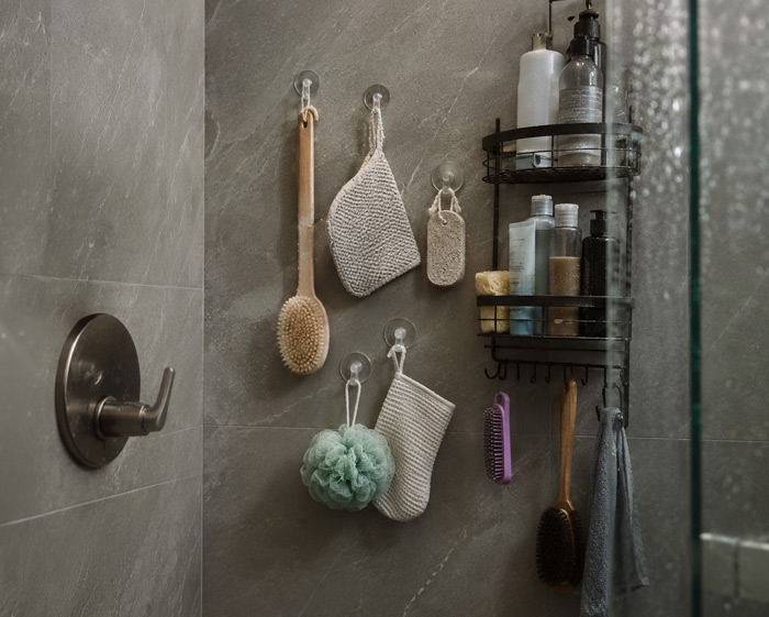 traditional shower setup