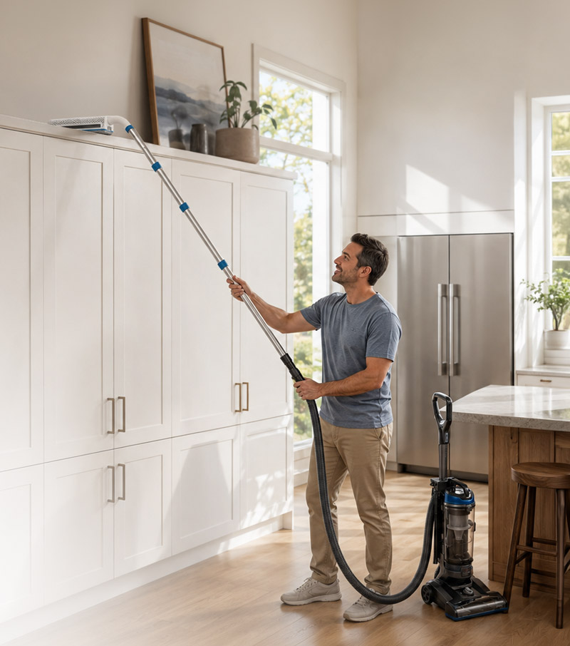 cleaning hard to reach areas of home